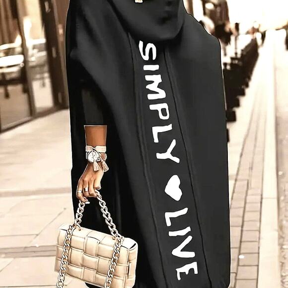 "Simply Live" Hooded Knit Cardigan Sweater - Black - size L - Picture 2 of 6